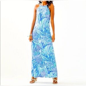 Lilly Pulitzer Margot Maxi Dress - Blue Haven Hey Hey Soleil